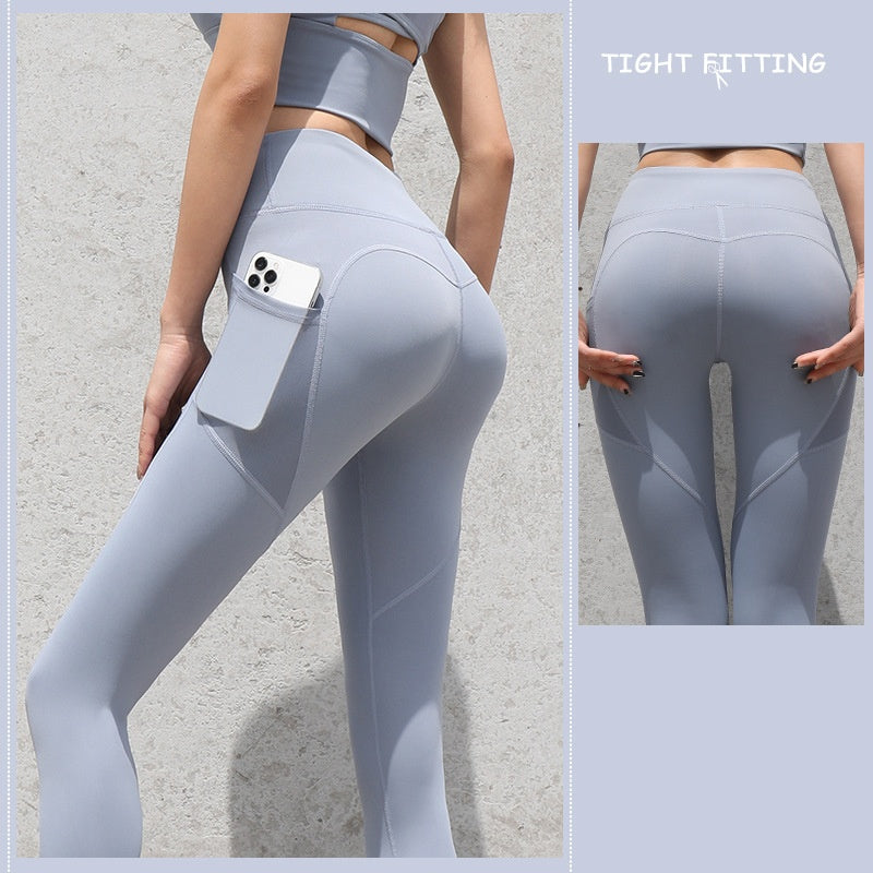 Gym Seamless Leggings With Pockets - Gymgo