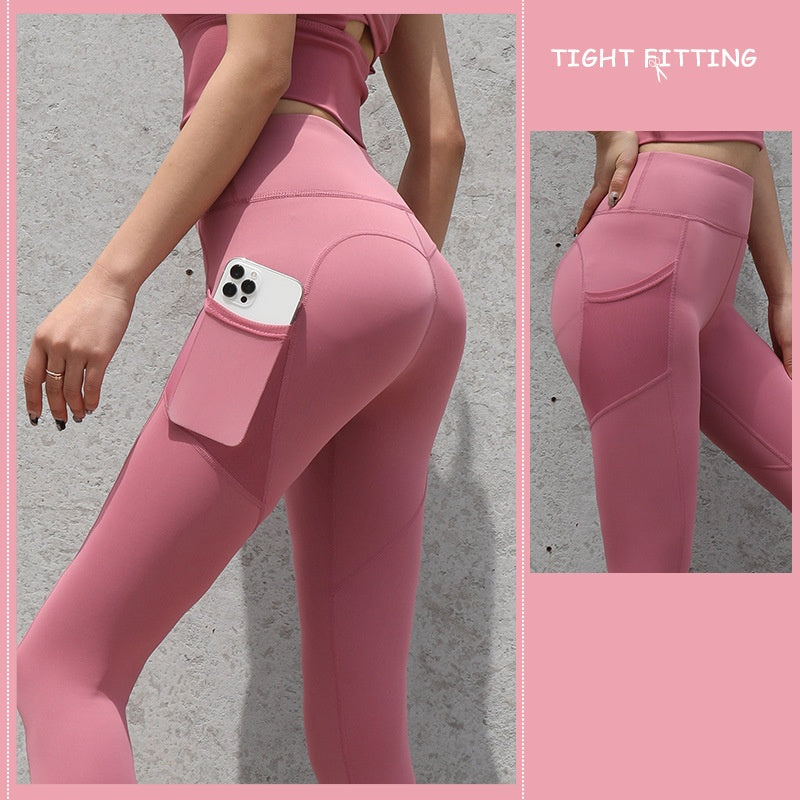 Gym Seamless Leggings With Pockets - Gymgo