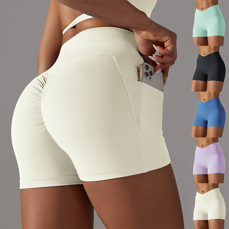 Yoga Shorts With Phone Pocket - Gymgo