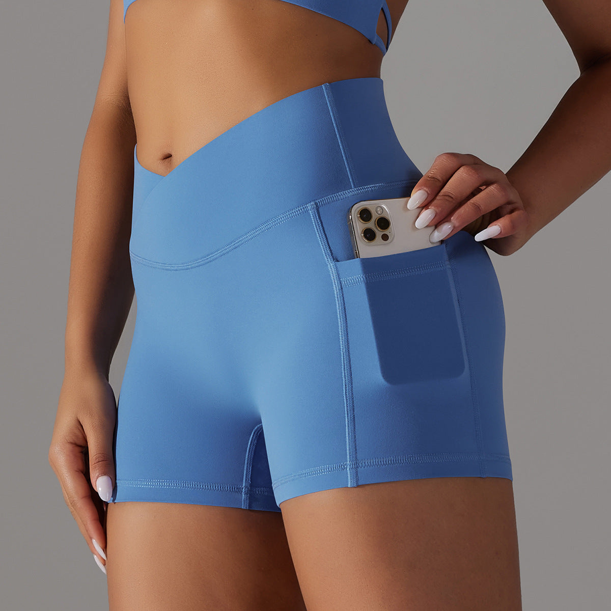 Yoga Shorts With Phone Pocket - Gymgo